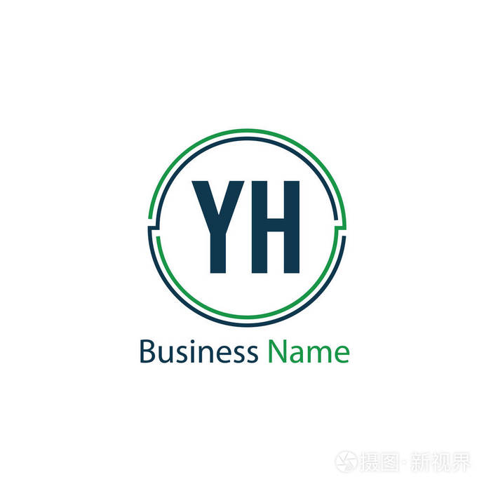 初始字母yh标志模板设计