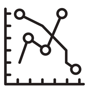 表示统计分析线图标向量的图形