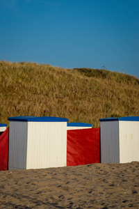 荷兰Katwijk海滩更衣室