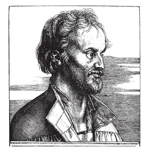 菲利普梅兰奇顿PhilipMelanchython是一位德国教授，也是神学家的绘制或雕刻插图。