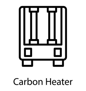 碳加热器图标矢量设计