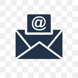 电子邮件矢量图标隔离在透明背景电子邮件透明概念可以使用网络和移动