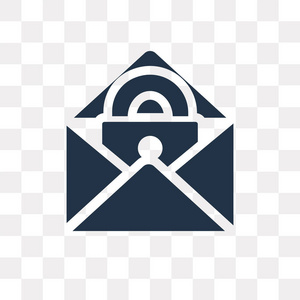 电子邮件矢量图标隔离在透明背景电子邮件透明概念可以使用网络和移动