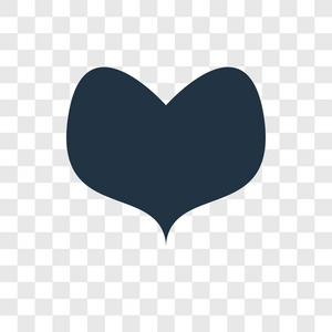 时尚设计风格的心脏图标。 心脏图标隔离在透明背景上。 心脏矢量图标简单和现代平面符号的网站移动标志应用程序UI。 心脏图标矢量插