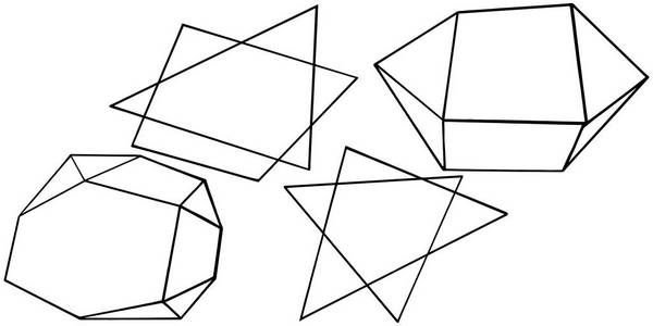 矢量钻石岩石珠宝矿物。 孤立的插图元素。 几何石英多边形水晶石镶嵌形状紫水晶宝石。