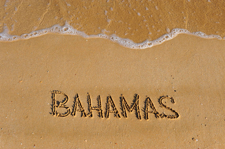 巴哈马语沙质夏日海滩旅游背景图片