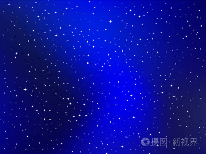 插画 银河系,我们头顶的天空,星星的矢量插图,繁星的夜空.eps