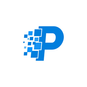 现代矢量标志字母p p字母设计矢量