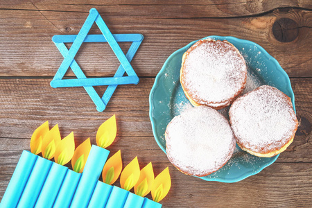犹太节日光明节及其属性menorah甜甜圈大卫之星