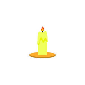 蜡烛在颜色万圣节火图标