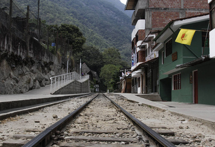 火车轨道到达阿瓜斯，卡利恩，马丘，皮丘，库斯科秘鲁