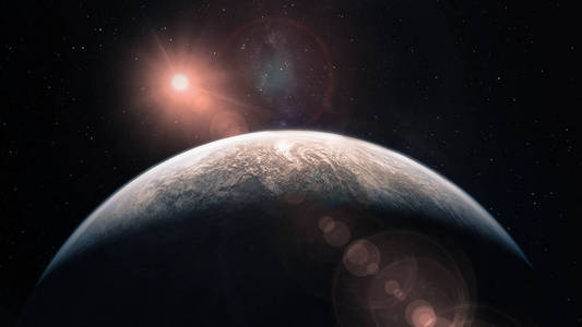 水星太阳透镜耀斑。 由美国宇航局提供的这幅图像的元素