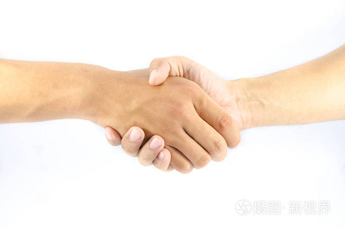 2两个亚洲人握手言和