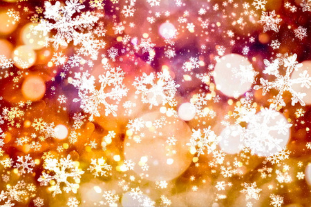 节日圣诞背景。 优雅的抽象背景与灯光和星星