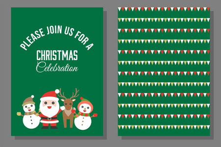 圣诞主题海报及邀请卡模版设计图片