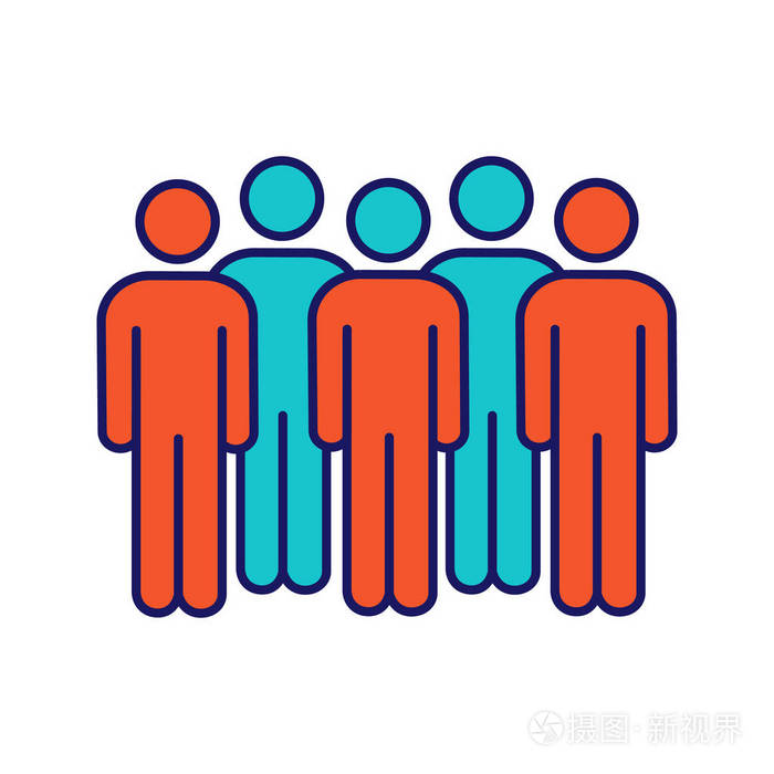 会议颜色图标.联盟政策.抗议者.一群人.选民,选民.