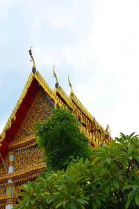 泰国曼谷郊区的WatSriboonreung寺庙。