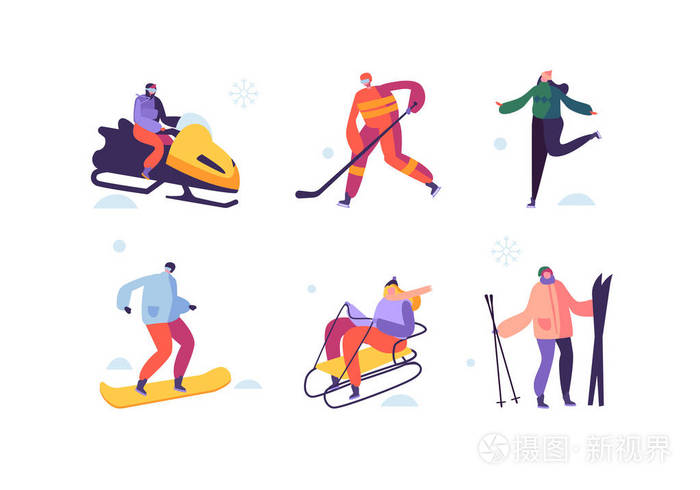 户外滑雪者, 滑雪板, 滑冰运动员