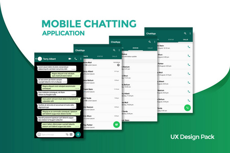 移动聊天应用UX设计包