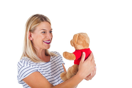 s favourite toy, a teddy bear on isolated background