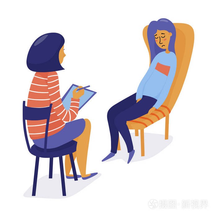 心理医生心理医生咨询郁闷的女人