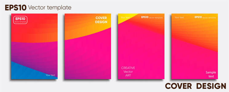 有创意的彩色封面。 封面设计。