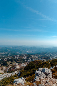 黑山洛夫森国家公园有观景台的山景