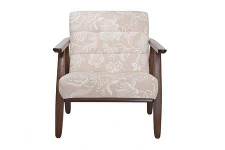 扶手椅。 白色背景上的现代设计师椅子。 质感椅子。