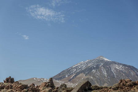 泰德国家公园金丝雀群岛上一个非常火山和干旱的地区的美景