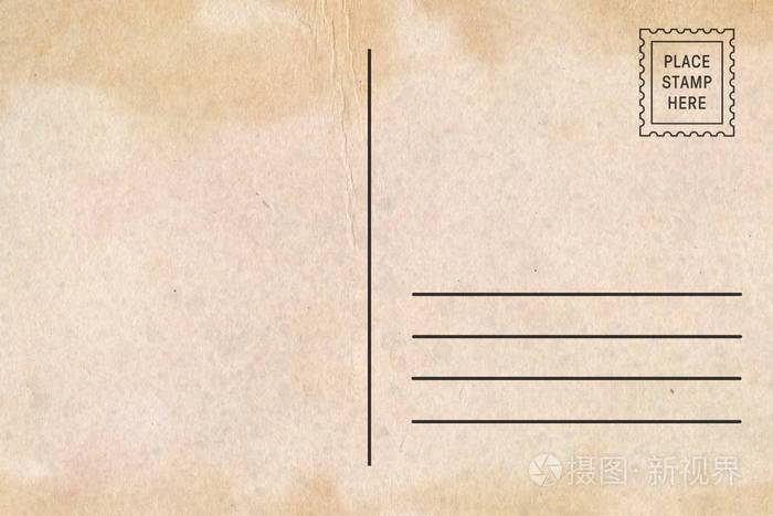 空白明信片背面有脏污
