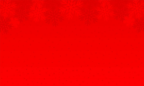 圣诞插图与雪花在渐变背景的红色。 矢量图形插图。