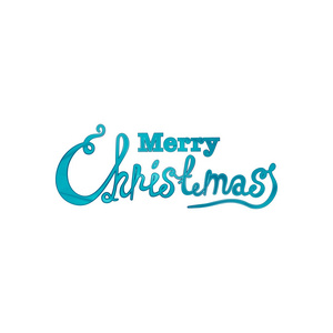 圣诞快乐矢量文字书法字体设计
