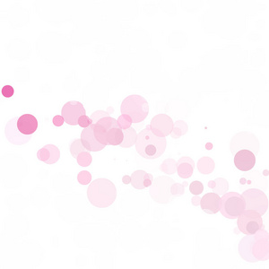 泡泡圈点独特的粉色明亮矢量背景