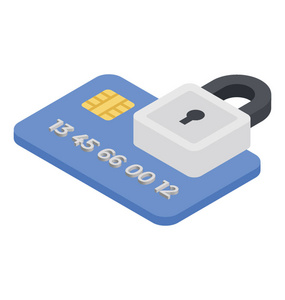 锁定代表银行安全的信用卡