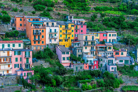 意大利拉斯佩齐亚利古里亚省风景如画的马纳罗拉镇