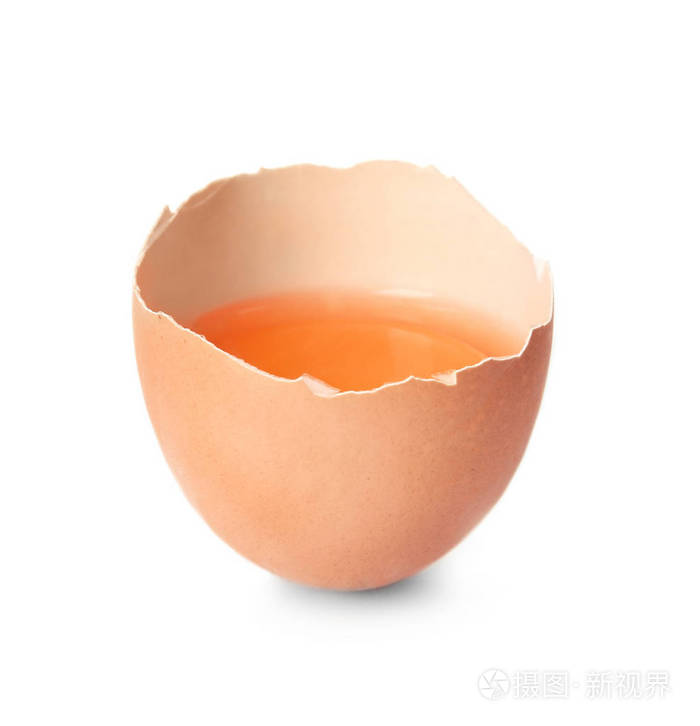 有蛋黄的生鸡蛋