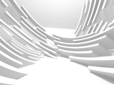 抽象建筑现代设计背景。3D渲染图