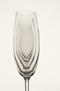 透明中空玻璃香槟杯