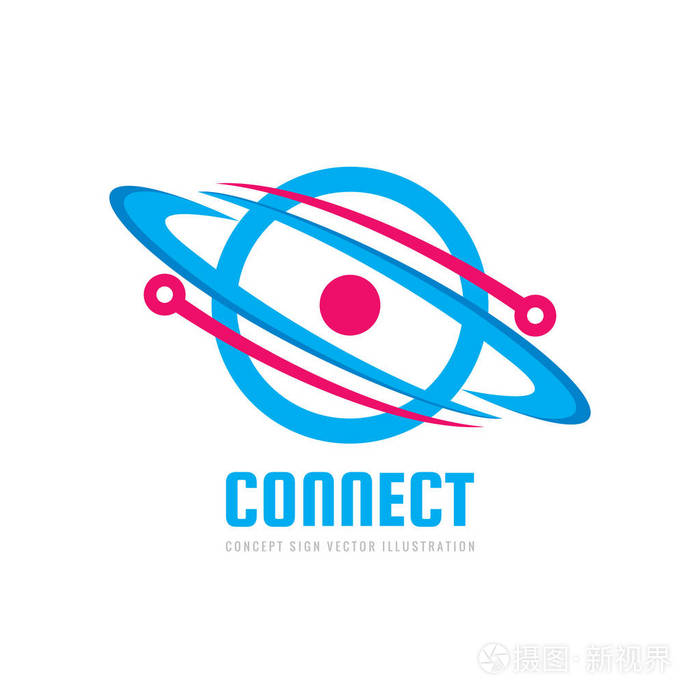 连接图标. 银河系.