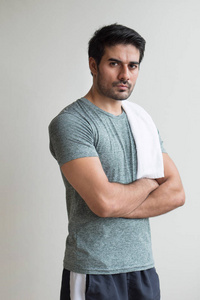  portrait of happy, healthy, confident, arm crossed indian man t