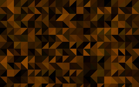 深棕色矢量抽象多边形模板。 具有梯度的半色调风格的创造性插图。 模板可以用作手机的背景。
