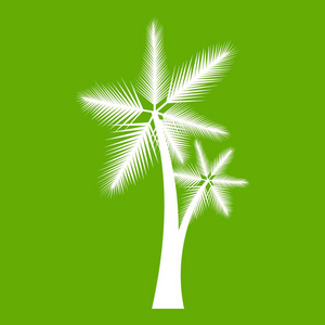 高棕榈树图标绿色