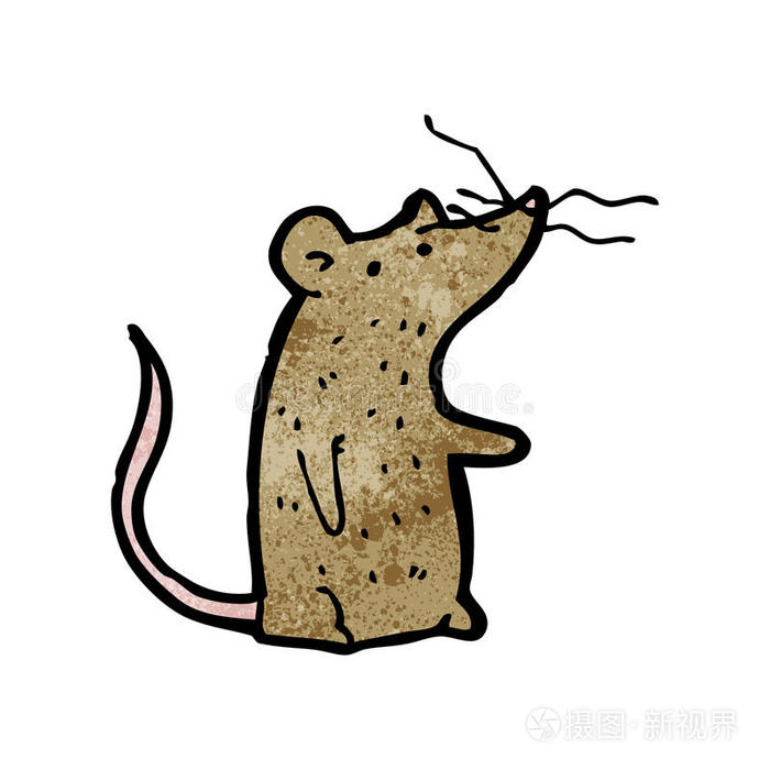 鼻子抽搐的卡通老鼠