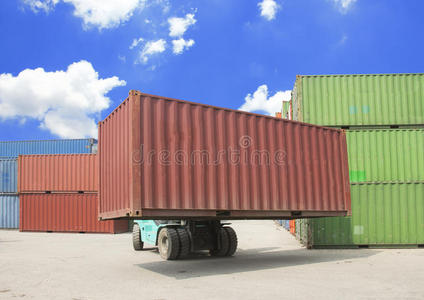 集装箱运输业务背景图片