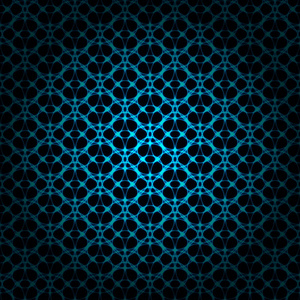 深色背景上的蓝色灯光抽象几何形状