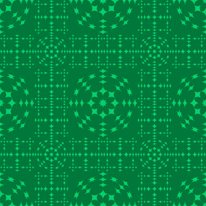 绿色抽象无缝纹理几何图案深绿色背景