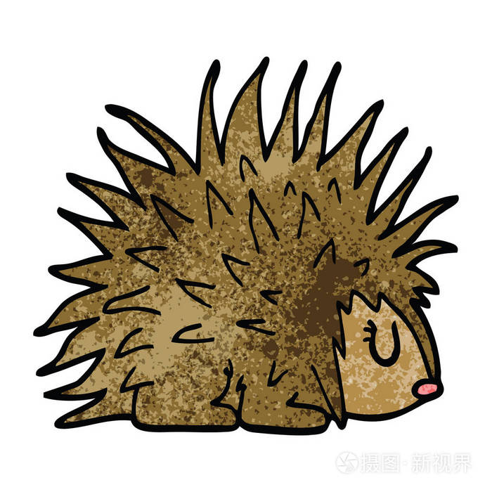 卡通涂鸦刺猬