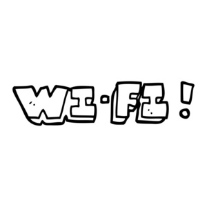 线绘卡通wifi