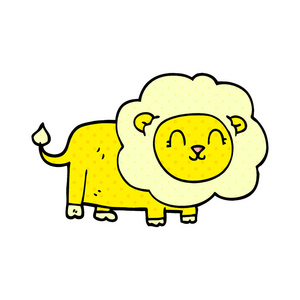卡通涂鸦快乐狮子
