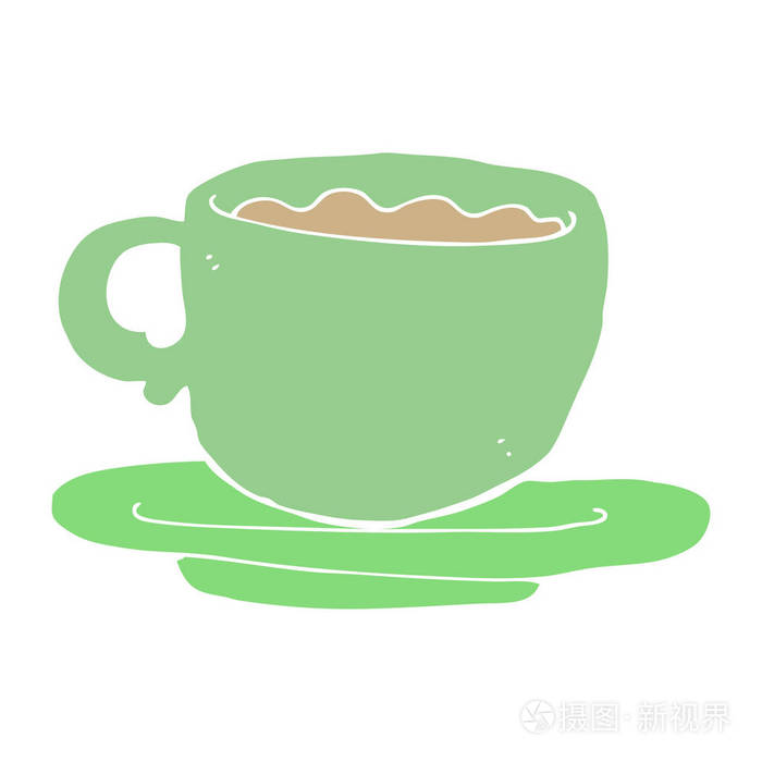 平色卡通杯茶